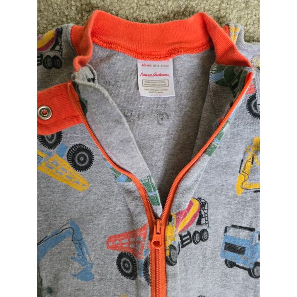 Hanna Andersson Baby Zip Sleeper Organic Cotton Construction Crew Size 3-6 Month - Picture 2 of 3